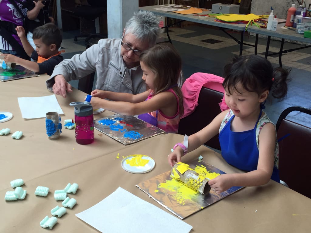 a youth class at Kirkland Art Center